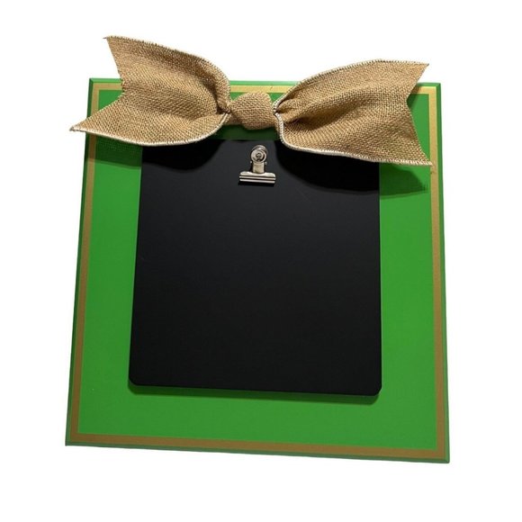 Mainstreet Collection green black Bow Clipboard Frame burlap - Picture 2 of 5